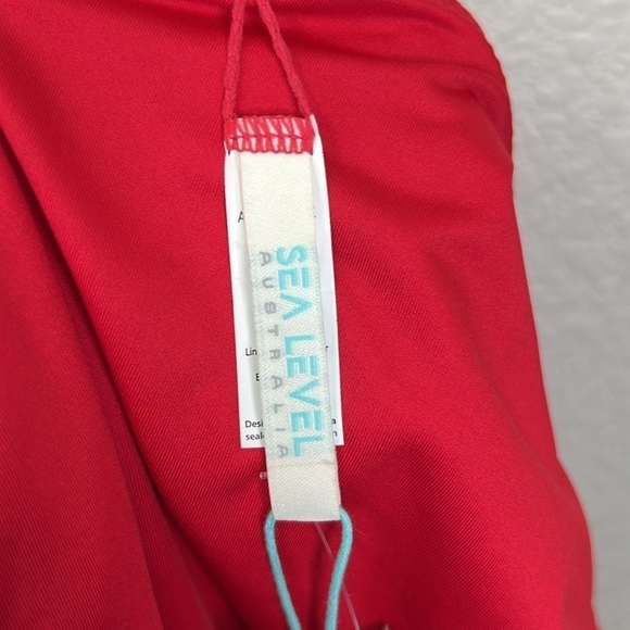 Sea Level Essential Regular Swim Bikini Bottoms In Red Size 14 - Picture 6 of 7